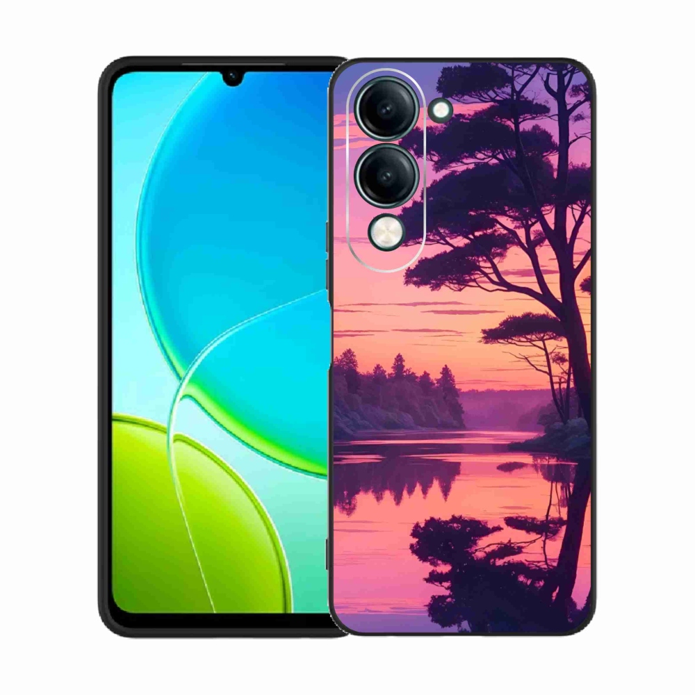 Gélový kryt mmCase na Vivo Y29S 5G - západ slnka nad jazerom