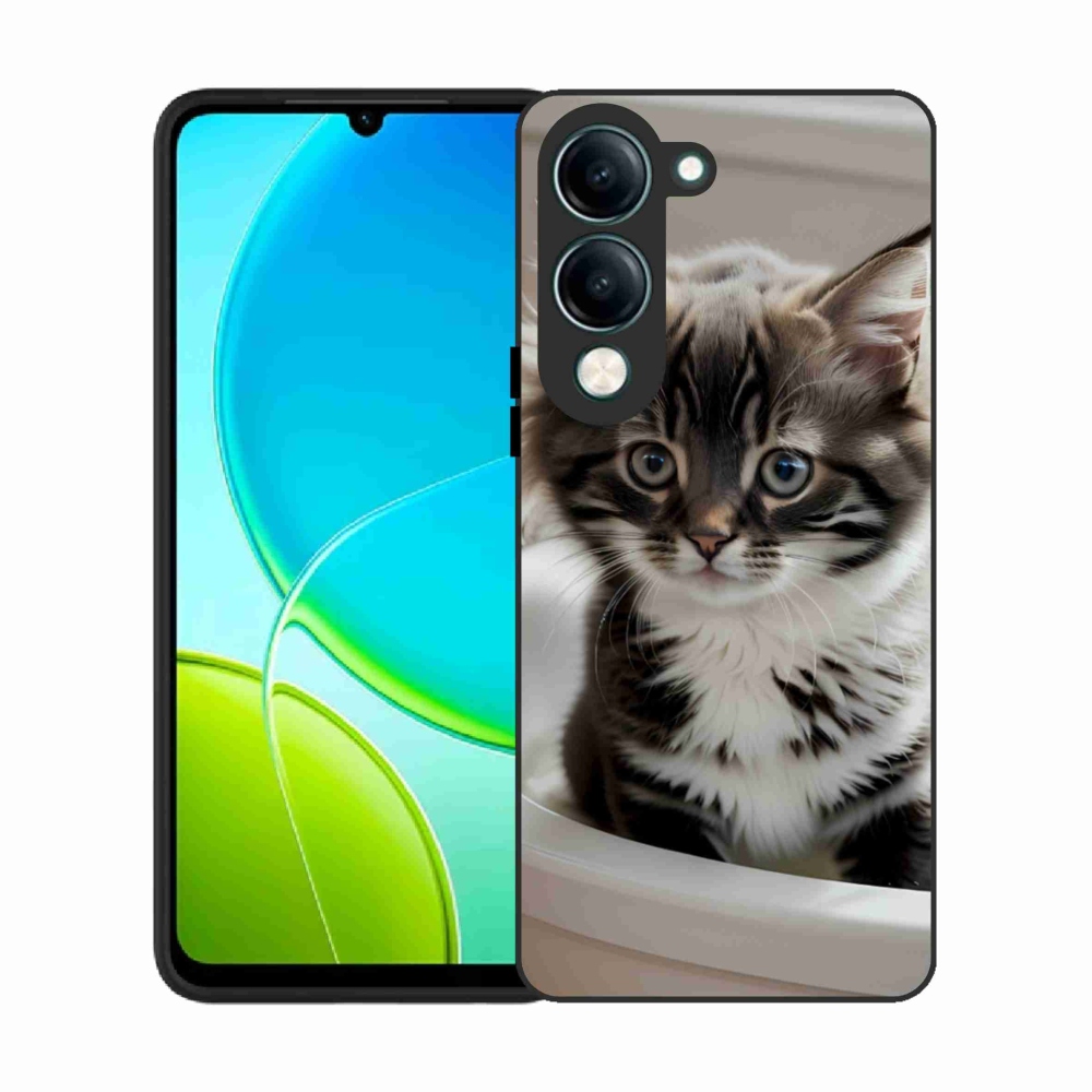 Gélový kryt mmCase na Vivo Y29S 5G - zvedavé mačiatko