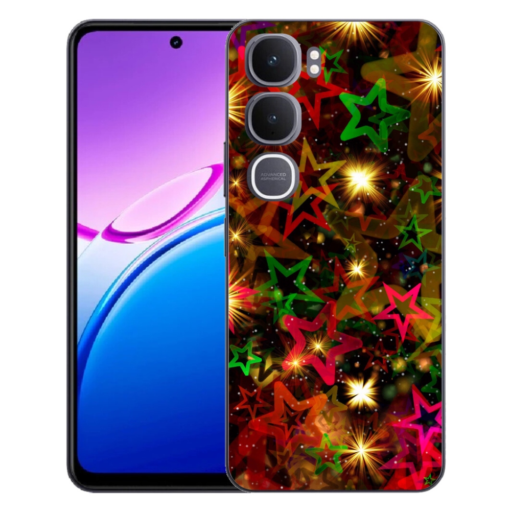 Gélový kryt mmCase na Vivo Y31 5G - farebné hviezdičky