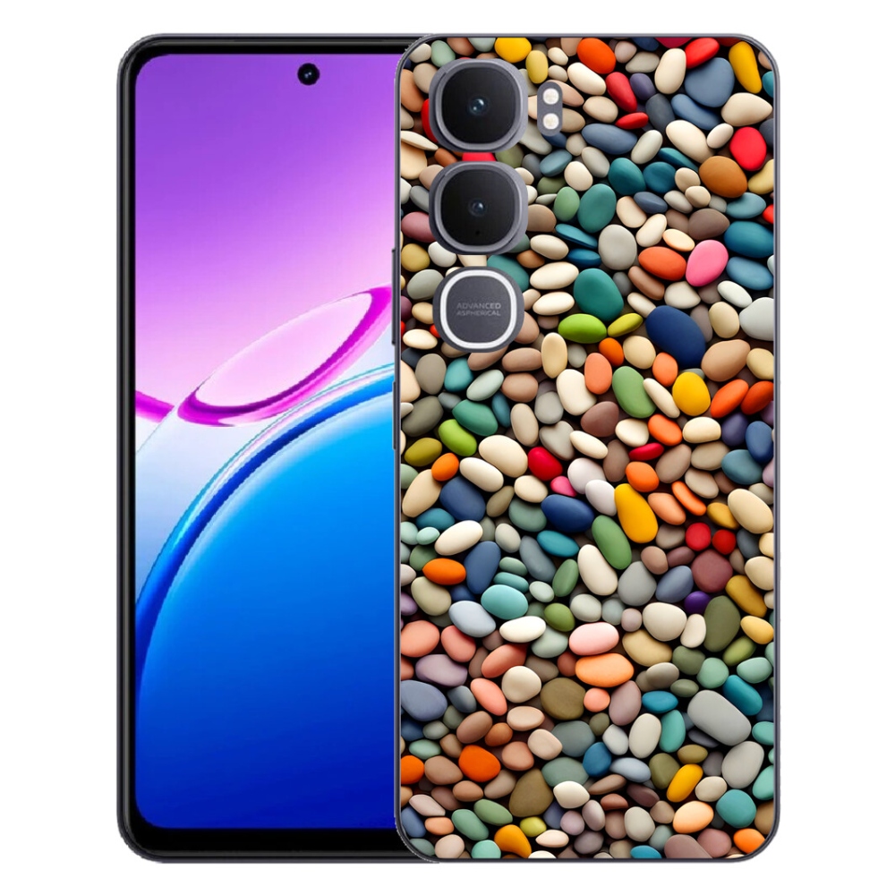 Gélový kryt mmCase na Vivo Y31 5G - farebné kamienky 2