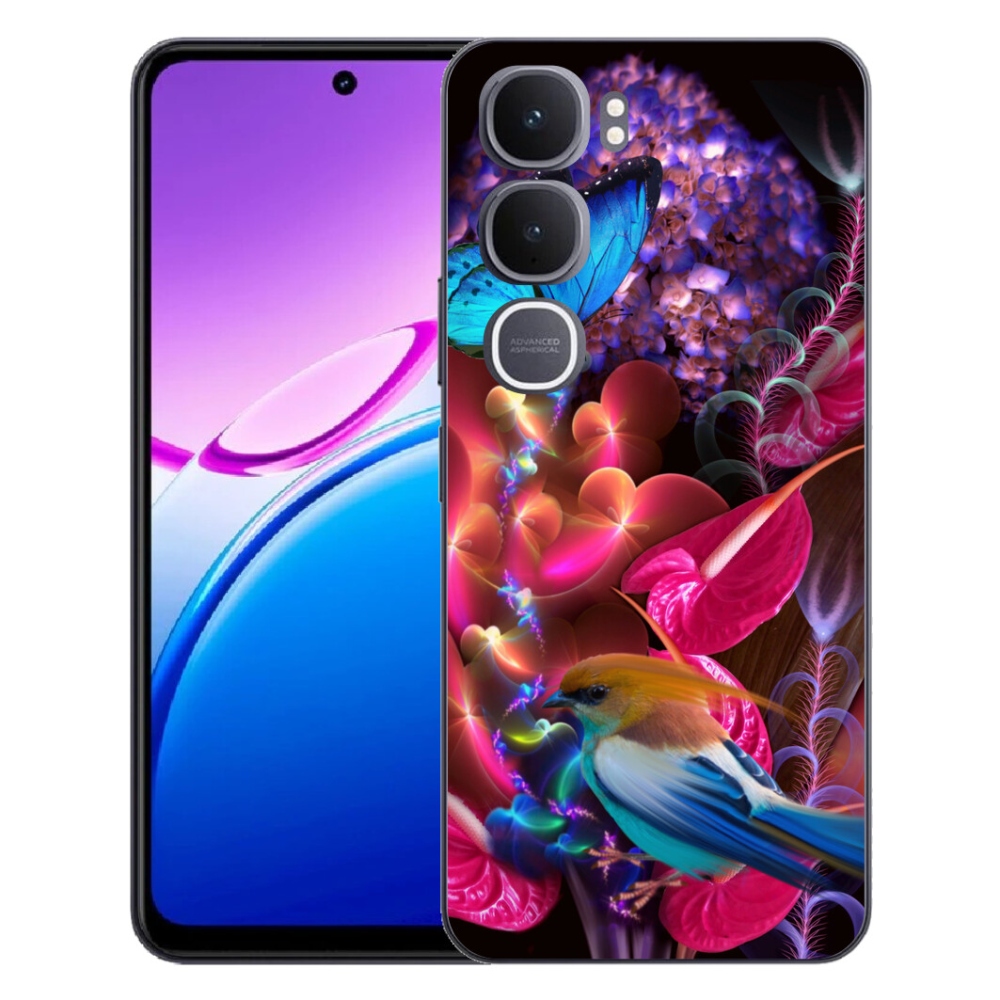 Gélový kryt mmCase na Vivo Y31 5G - farebné kvety