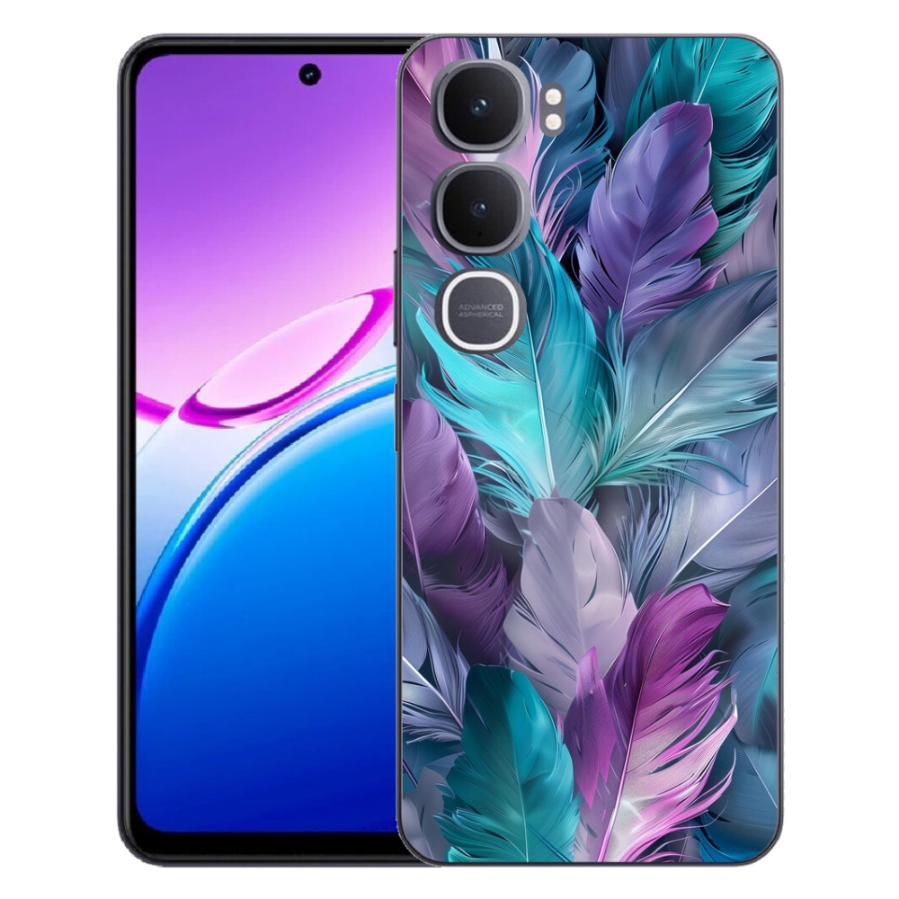 Gélový kryt mmCase na Vivo Y31 5G - farebné perie 2
