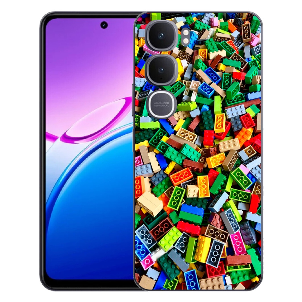 Gélový kryt mmCase na Vivo Y31 5G - farebné stavebné kocky