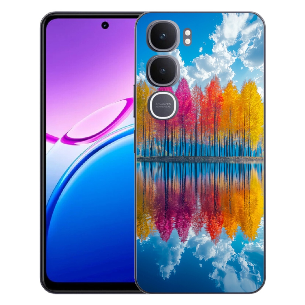 Gélový kryt mmCase na Vivo Y31 5G - farebné stromy