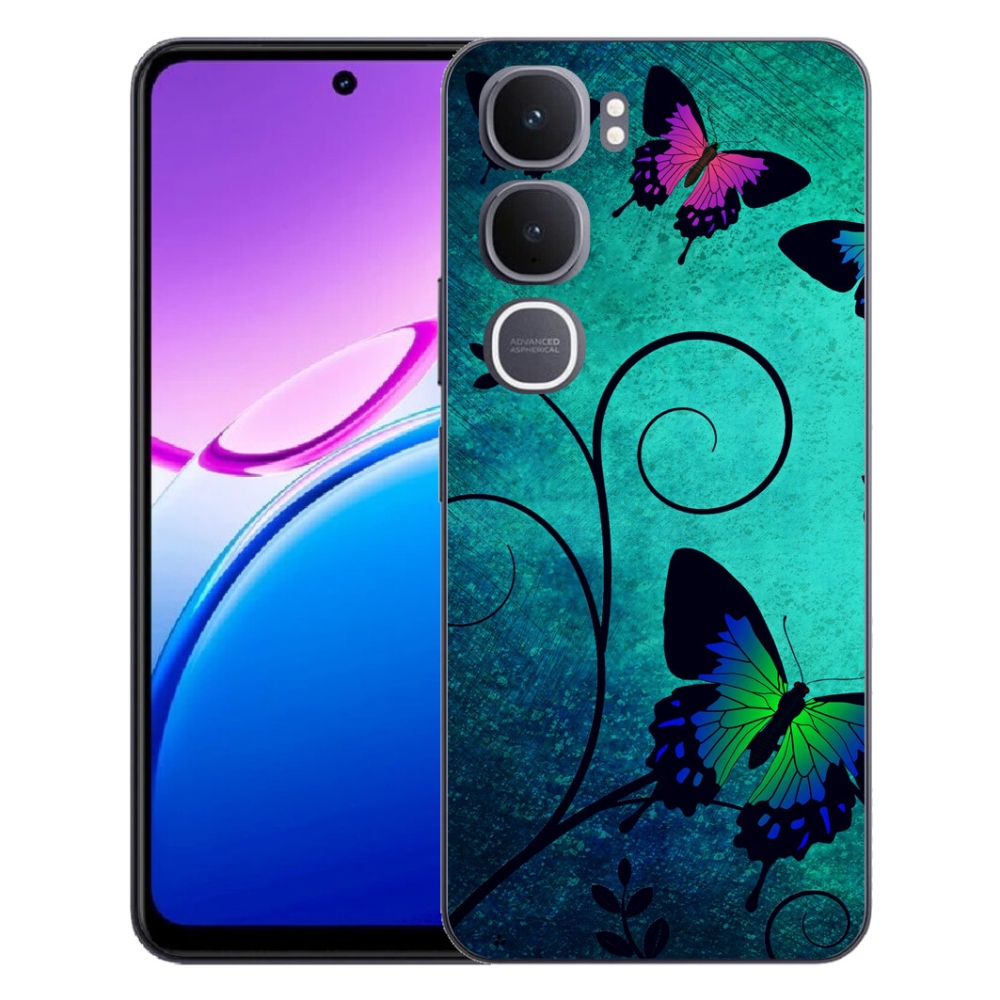Gélový kryt mmCase na Vivo Y31 5G - farební motýle
