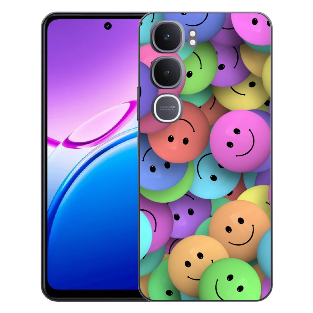 Gélový kryt mmCase na Vivo Y31 5G - farební smajlíci