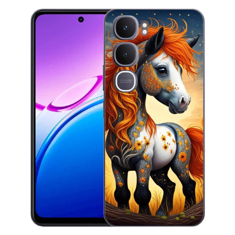 Gélový kryt mmCase na Vivo Y31 5G - farebný poník