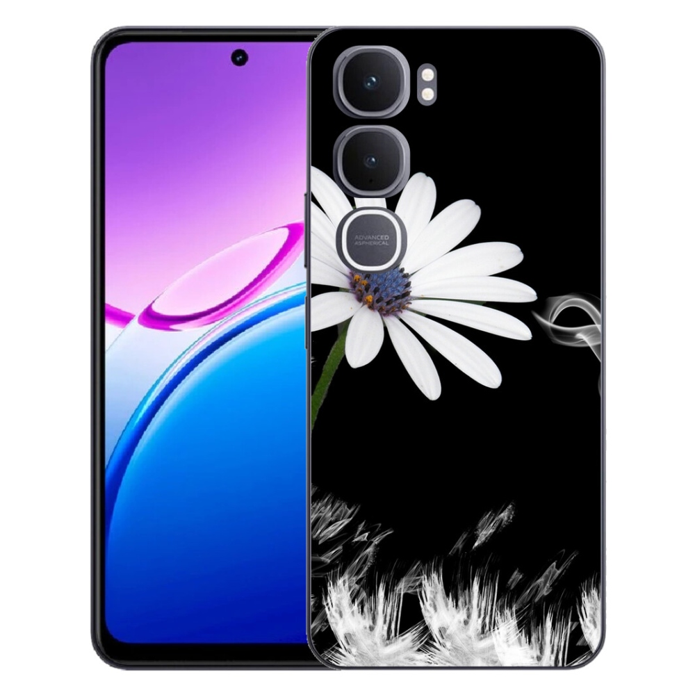 Gélový kryt mmCase na Vivo Y31 5G - biela kvetina