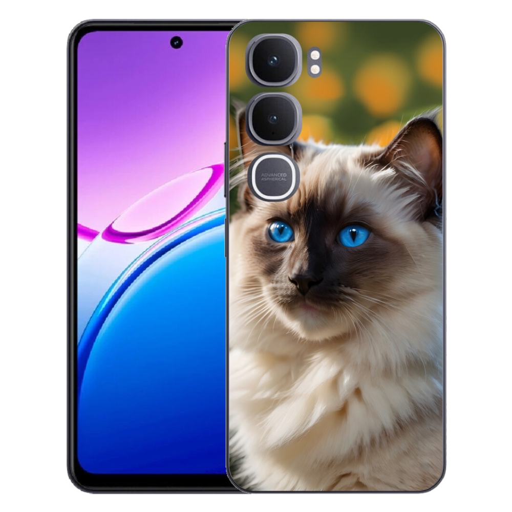 Gélový kryt mmCase na Vivo Y31 5G - biely ragdoll