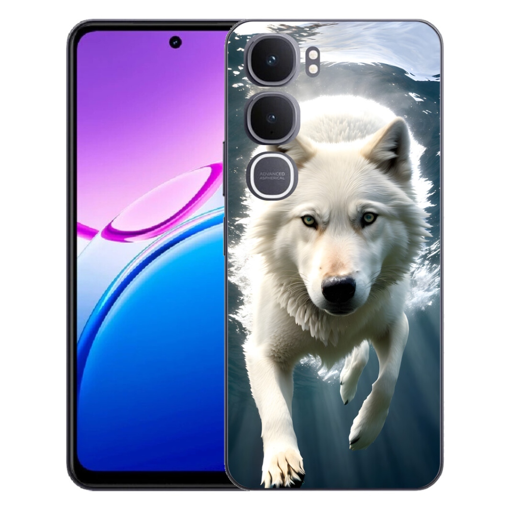 Gélový kryt mmCase na Vivo Y31 5G - biely vlk