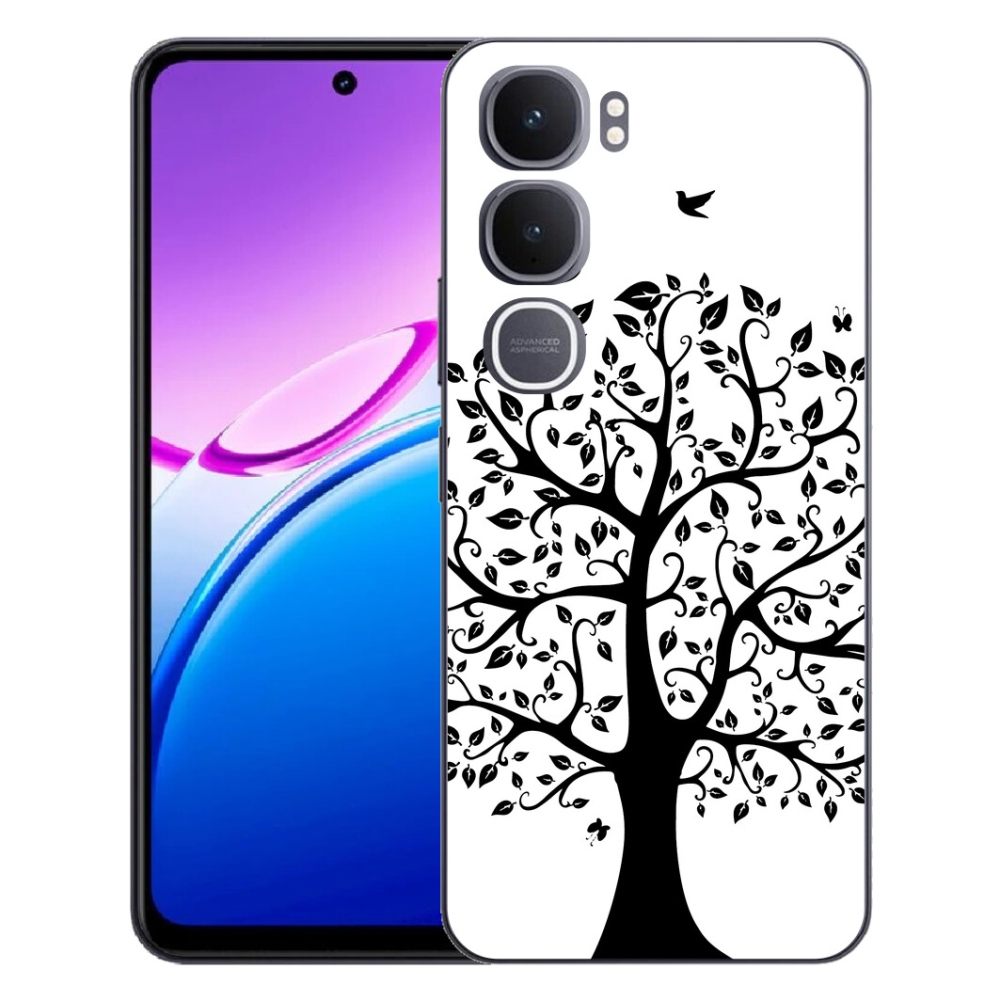 Gélový kryt mmCase na Vivo Y31 5G - čiernobiely strom