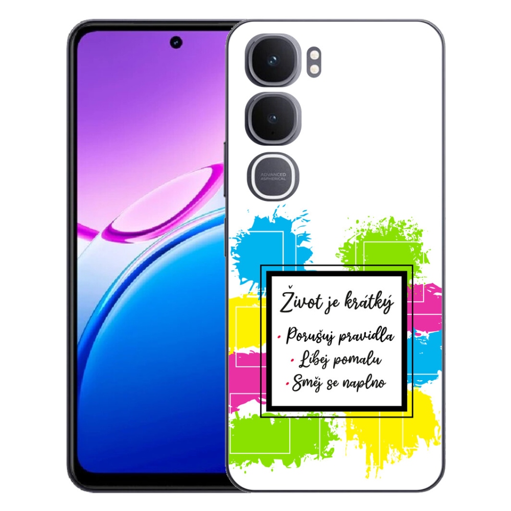 Gélový kryt mmCase na Vivo Y31 5G - citát 5 biele pozadie