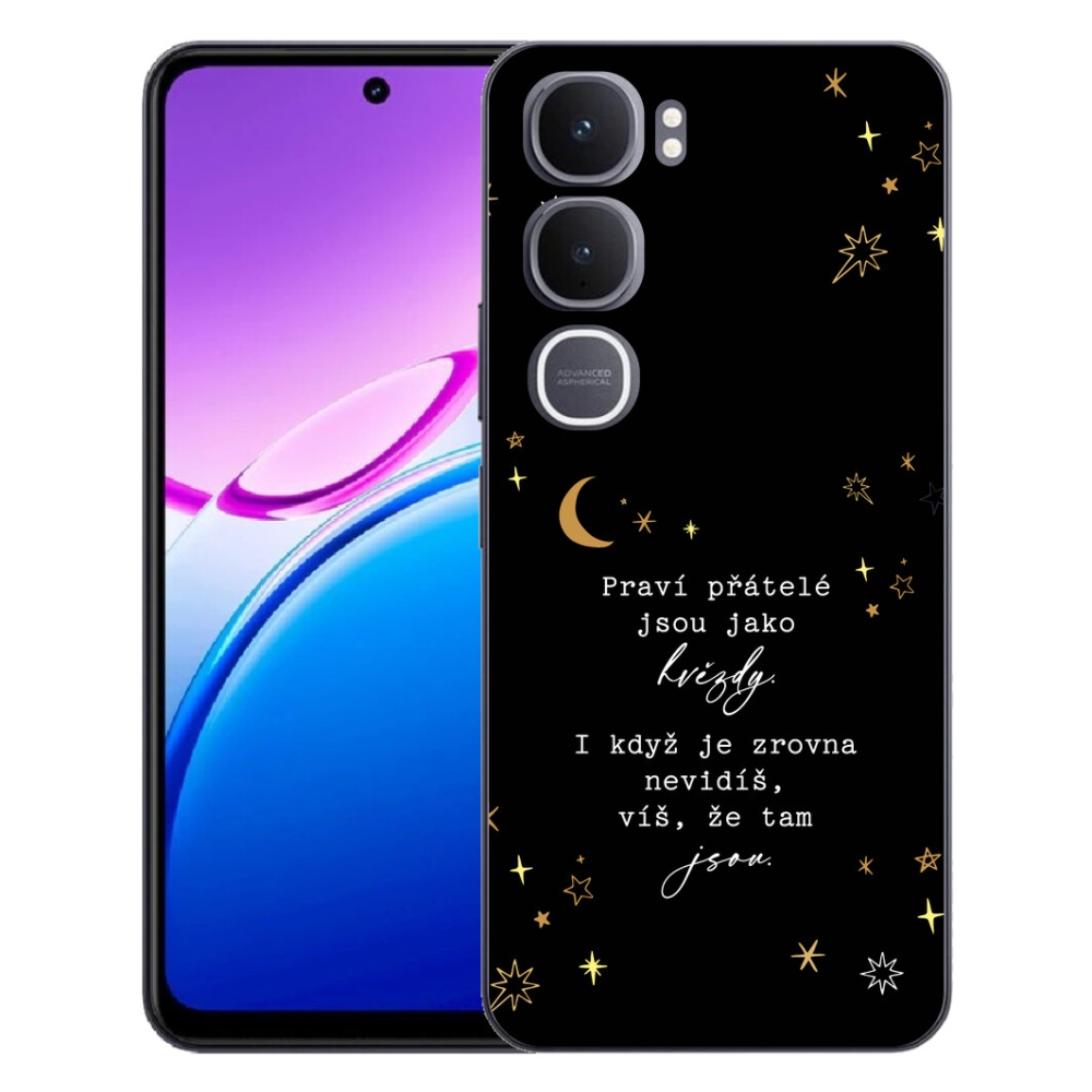 Gélový kryt mmCase na Vivo Y31 5G - citát 6 čierne pozadie