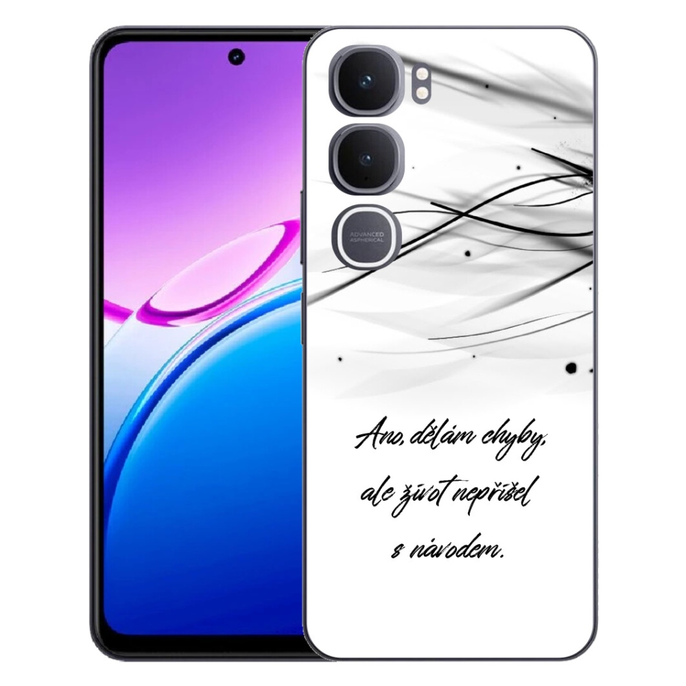 Gélový kryt mmCase na Vivo Y31 5G - citát biele pozadie