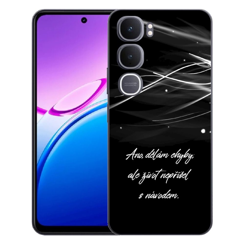 Gélový kryt mmCase na Vivo Y31 5G - citát čierne pozadie