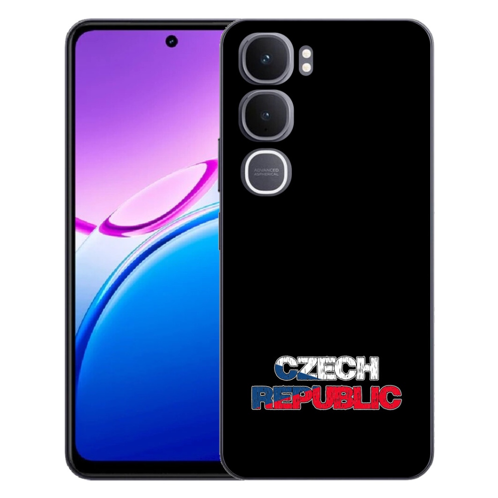 Gélový kryt mmCase na Vivo Y31 5G - Slovak Republic čierne pozadie