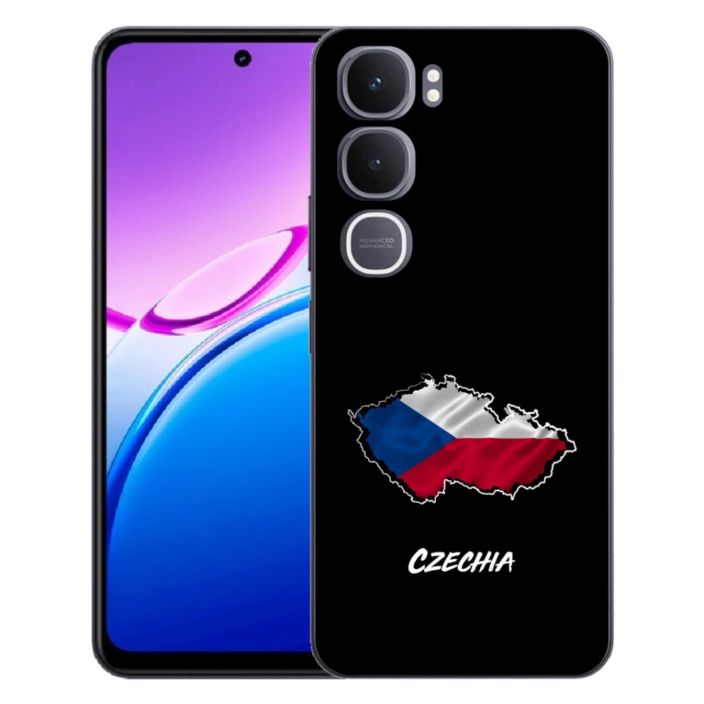 Gélový kryt mmCase na Vivo Y31 5G - Slovakia čierne pozadie