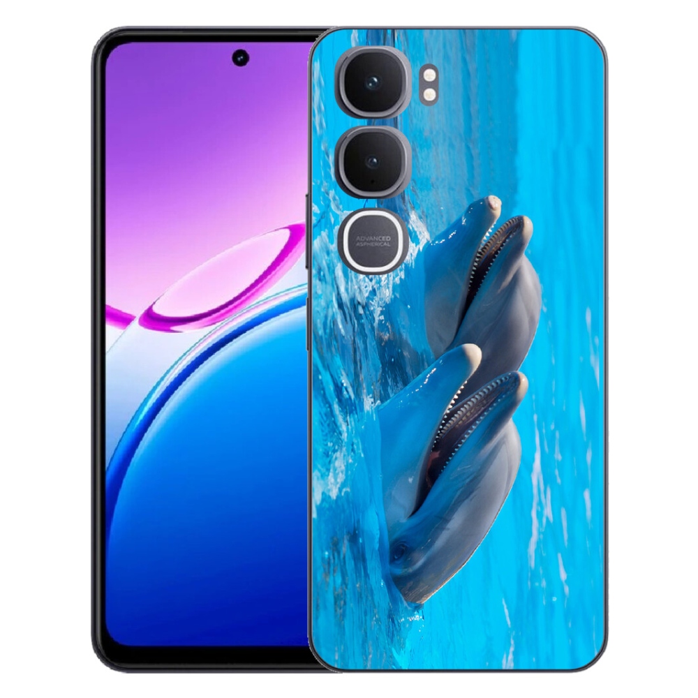 Gélový kryt mmCase na Vivo Y31 5G - delfíny