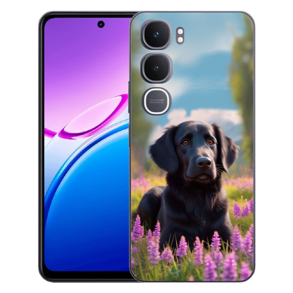 Gélový kryt mmCase na Vivo Y31 5G - elegantný čierny retriever