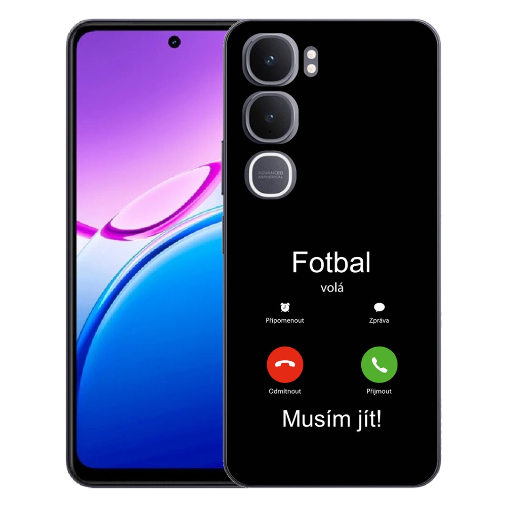 Gélový kryt mmCase na Vivo Y31 5G - futbal volá čierne pozadie