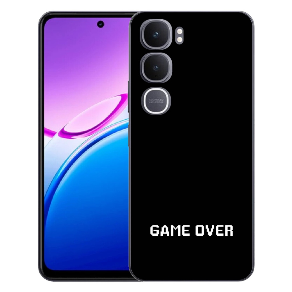 Gélový kryt mmCase na Vivo Y31 5G - game over čierne pozadie