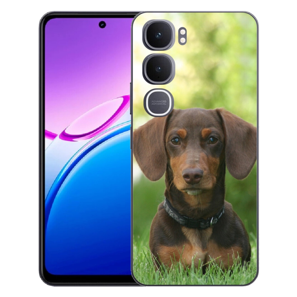Gélový kryt mmCase na Vivo Y31 5G - hnedý jazvečík