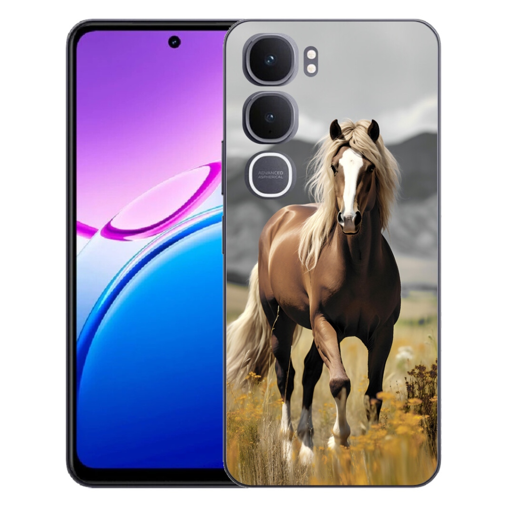 Gélový kryt mmCase na Vivo Y31 5G - hnedý kôň 1
