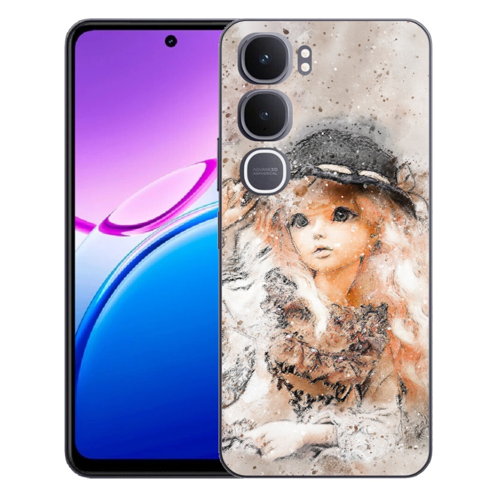 Gélový kryt mmCase na Vivo Y31 5G - dievčatko s klobúkom