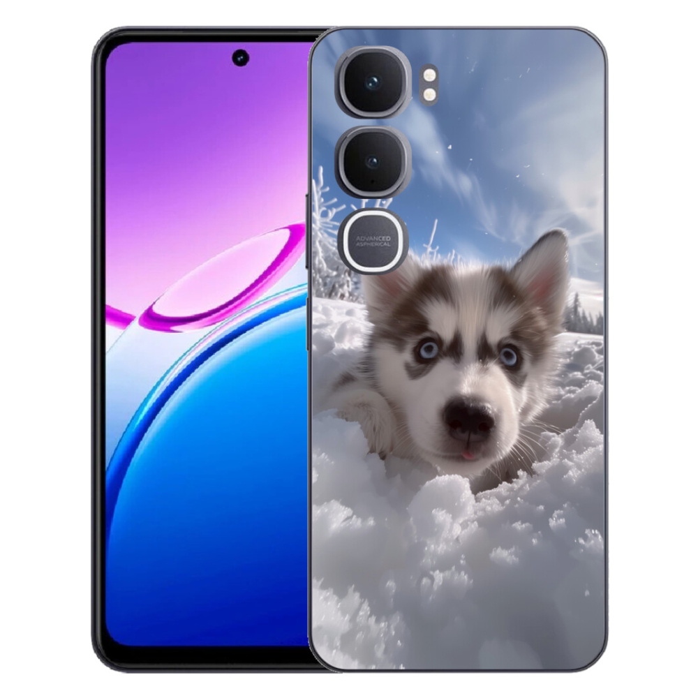 Gélový kryt mmCase na Vivo Y31 5G - husky v snehu