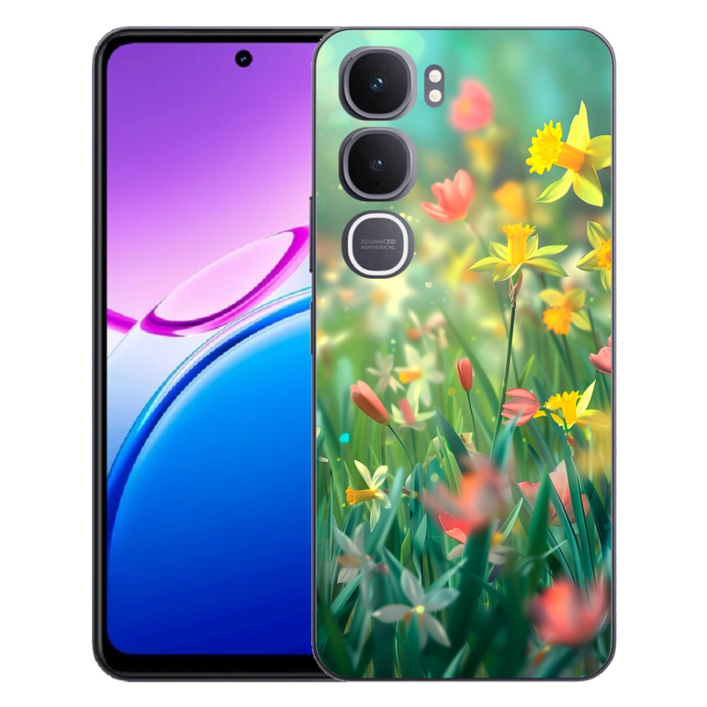 Gélový kryt mmCase na Vivo Y31 5G - jarné kvety