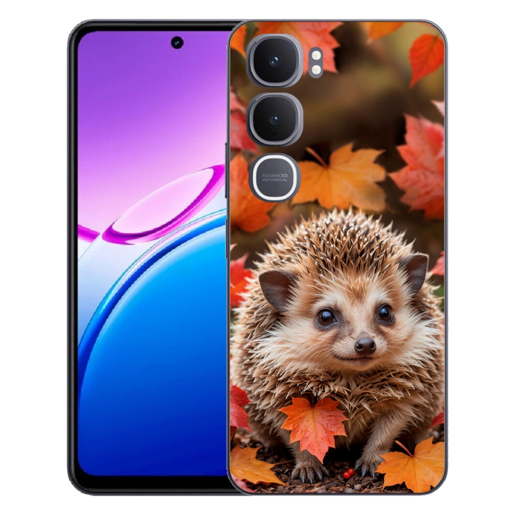 Gélový kryt mmCase na Vivo Y31 5G - ježko v lístia