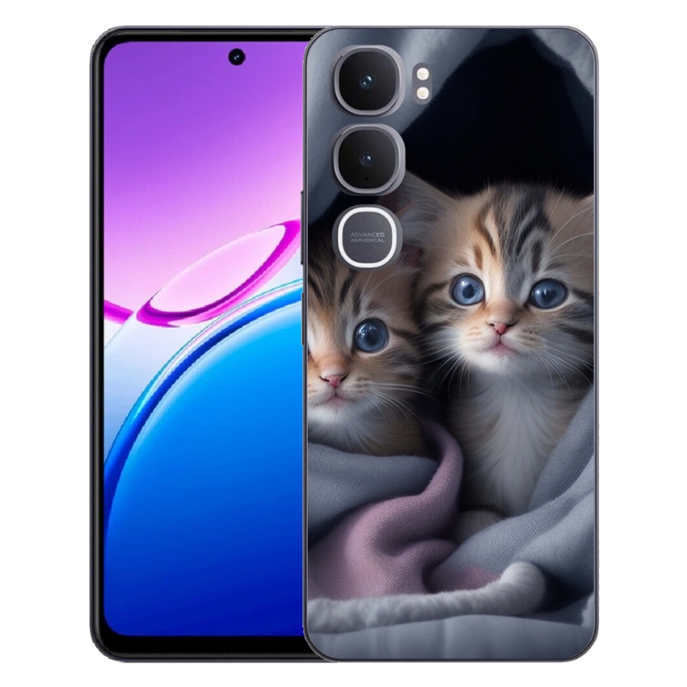 Gélový kryt mmCase na Vivo Y31 5G - mačacie duo 2