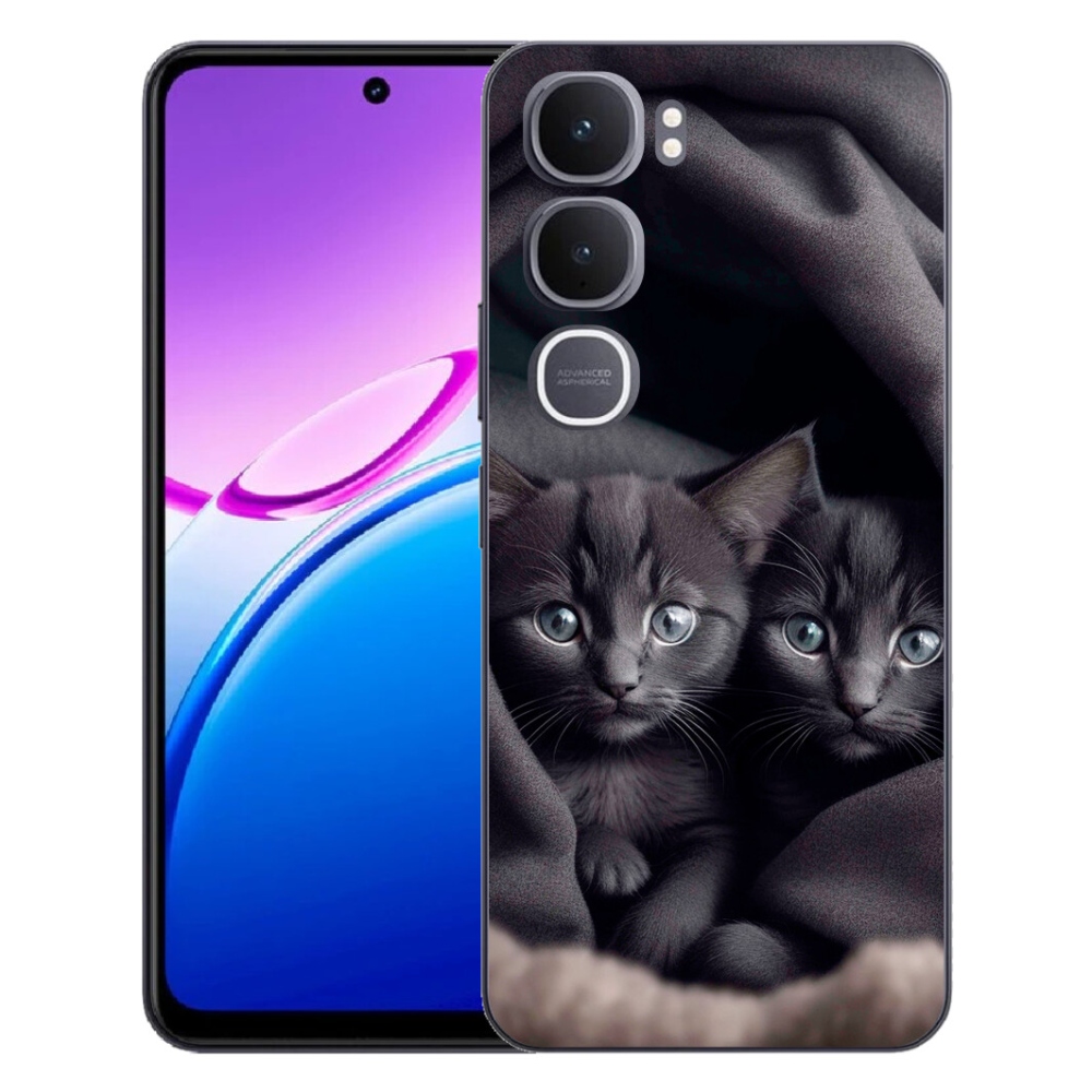 Gélový kryt mmCase na Vivo Y31 5G - mačacie duo