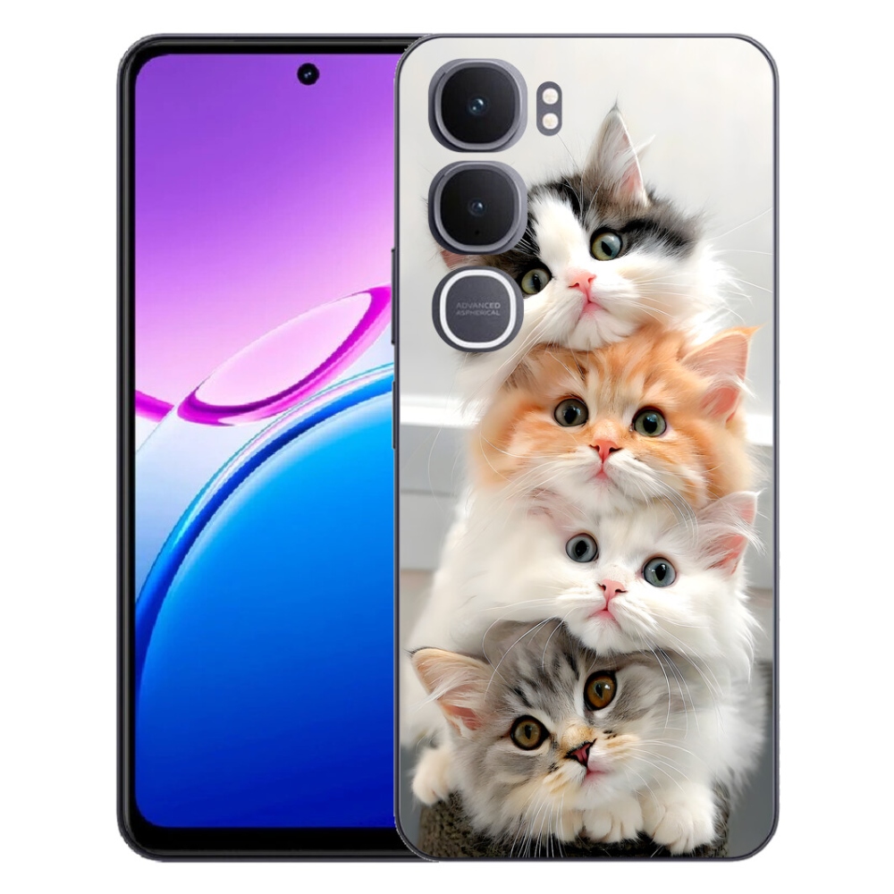 Gélový kryt mmCase na Vivo Y31 5G - mačacia partia