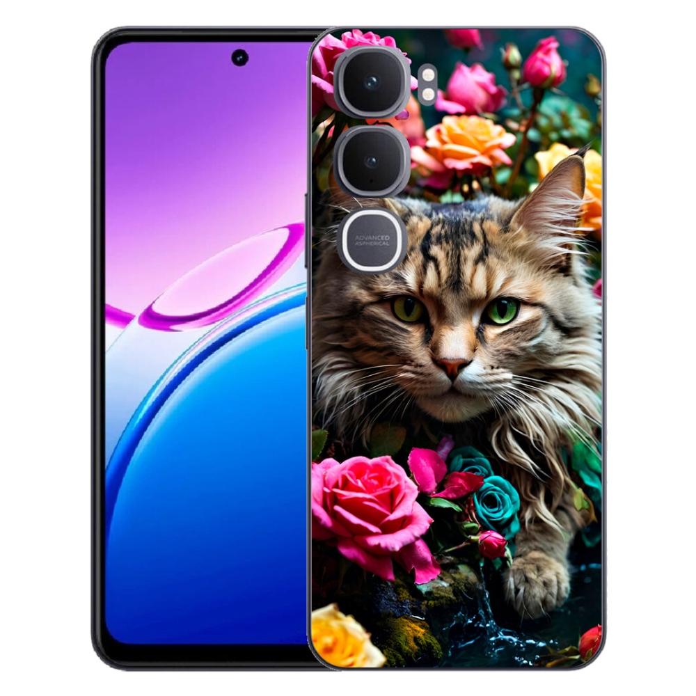 Gélový kryt mmCase na Vivo Y31 5G - mačacie pohľad 2