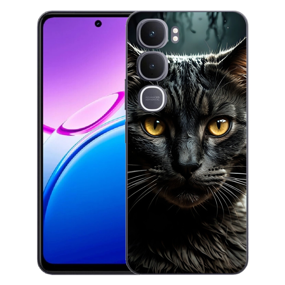 Gélový kryt mmCase na Vivo Y31 5G - mačacie pohľad 3