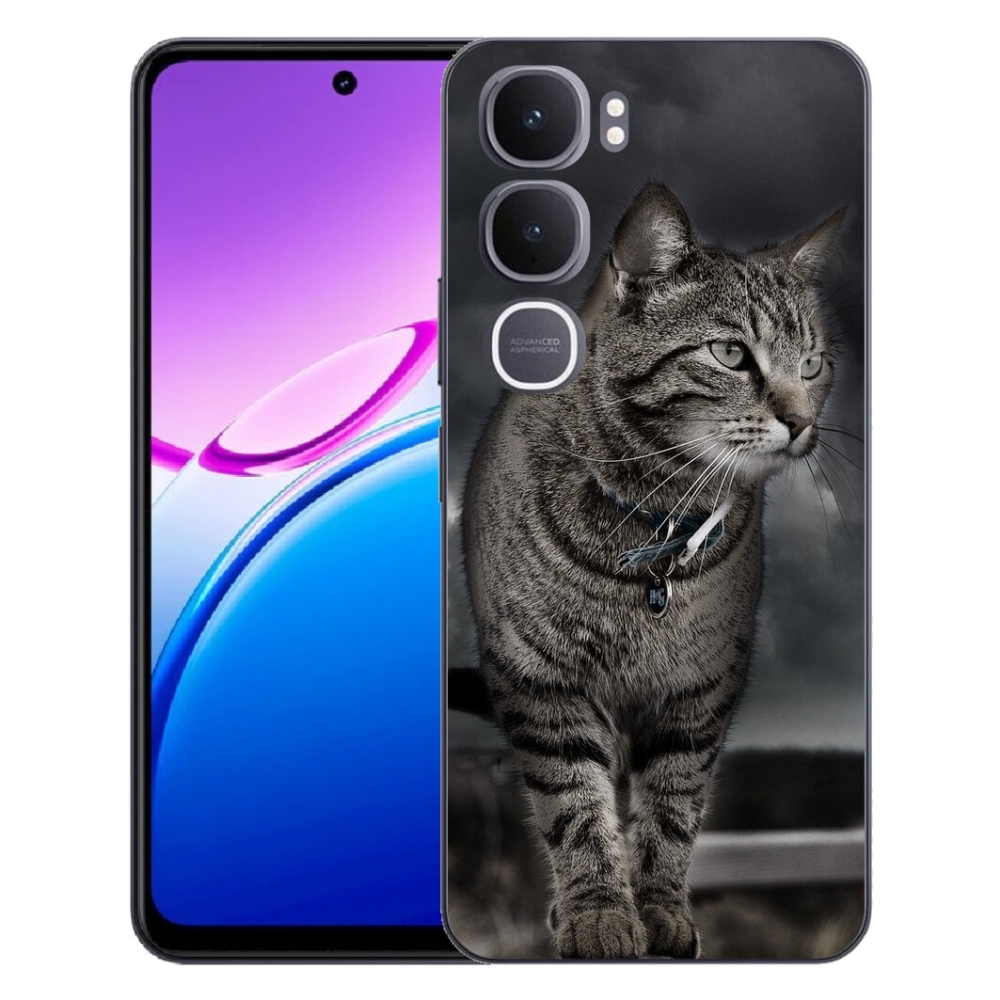 Gélový kryt mmCase na Vivo Y31 5G - mačka