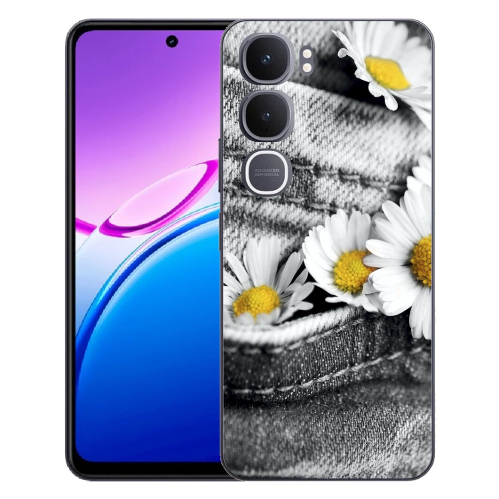 Gélový kryt mmCase na Vivo Y31 5G - margaréty