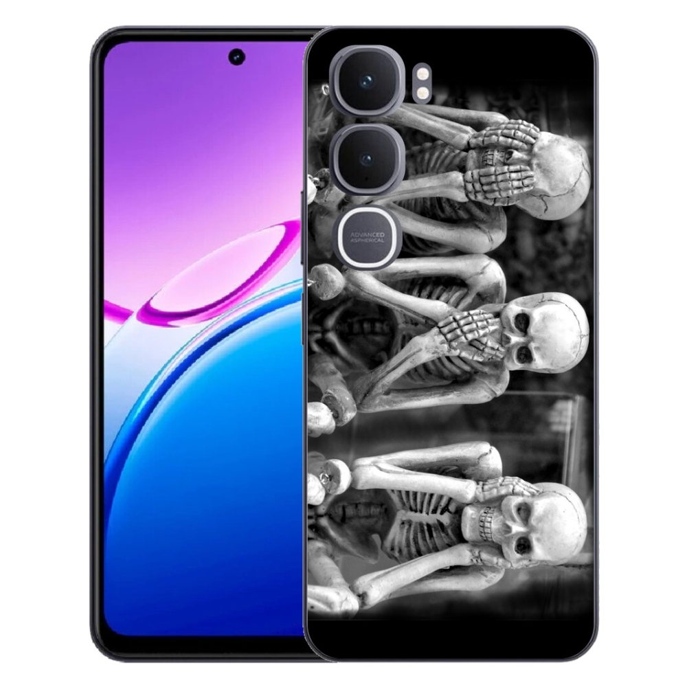 Gélový kryt mmCase na Vivo Y31 5G - kostlivci