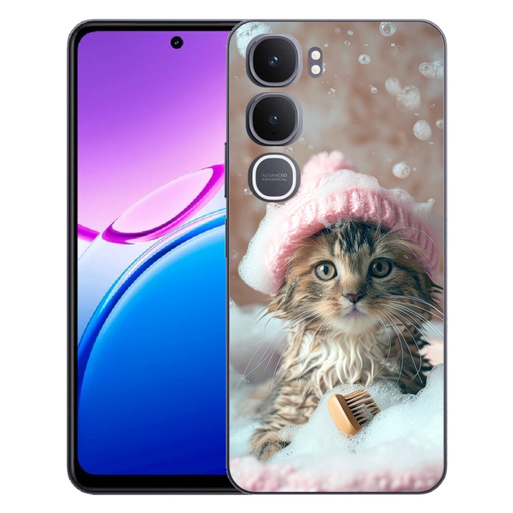 Gélový kryt mmCase na Vivo Y31 5G - mačiatko a kúpeľ
