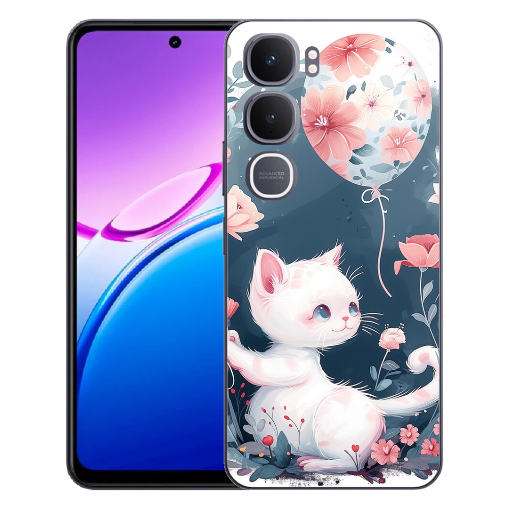Gélový kryt mmCase na Vivo Y31 5G - mačiatko s balónikom