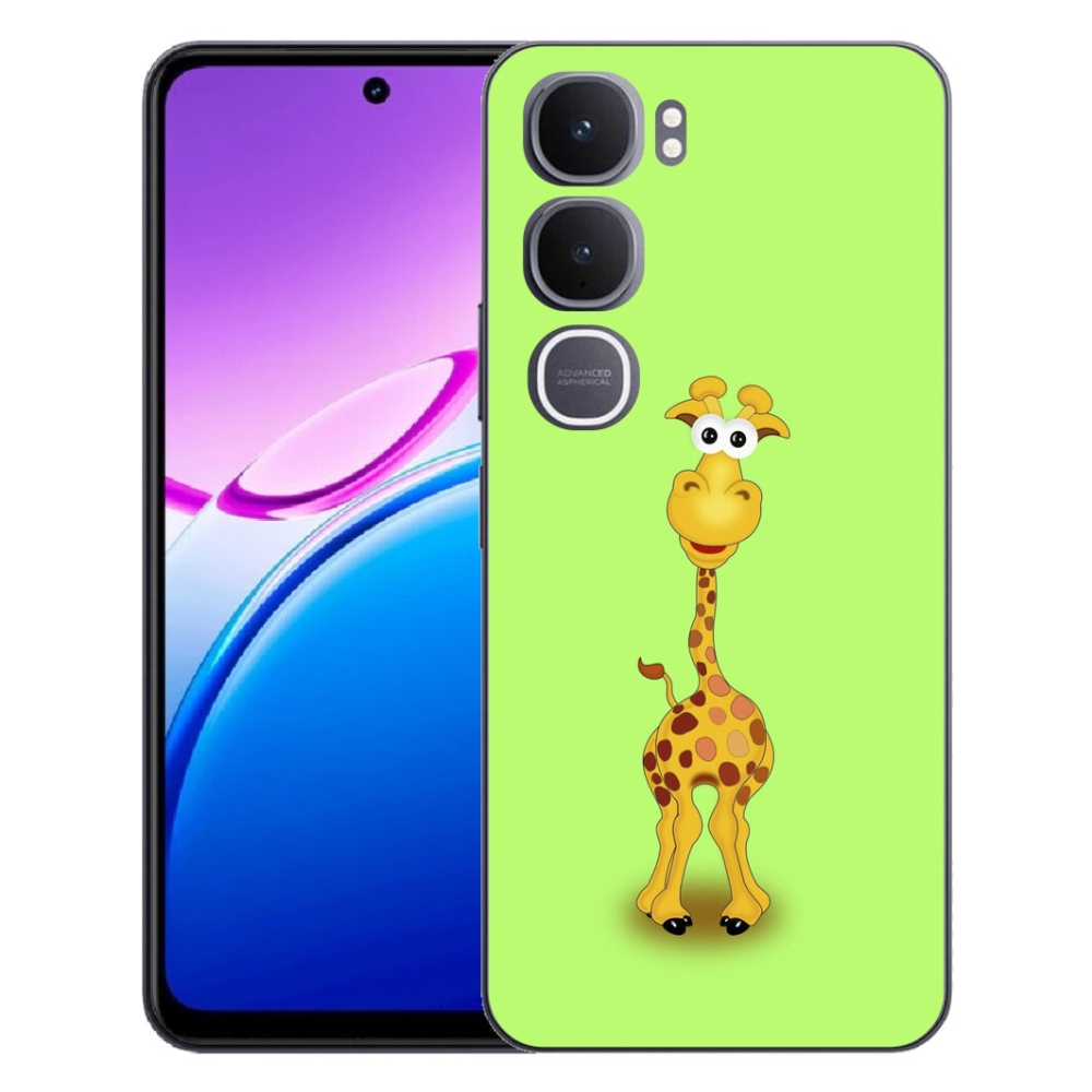 Gélový kryt mmCase na Vivo Y31 5G - kreslená žirafa