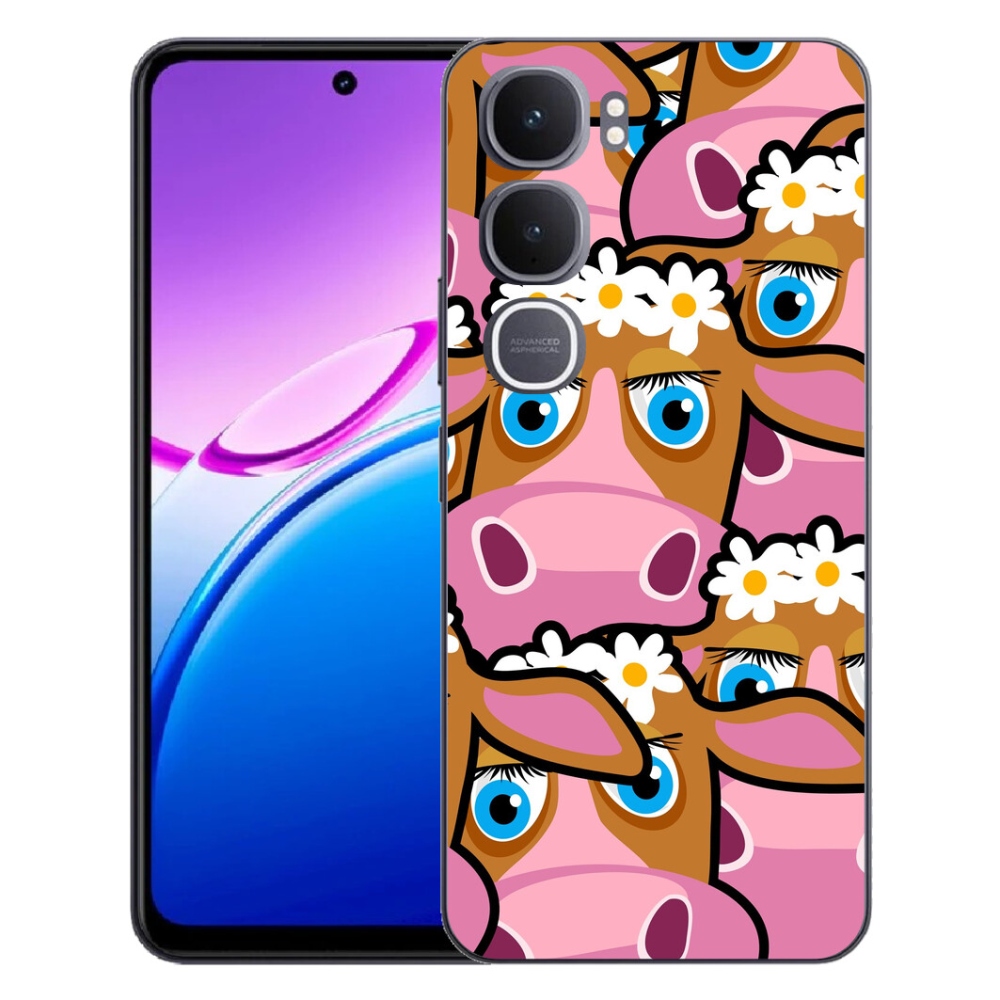Gélový kryt mmCase na Vivo Y31 5G - kreslené kravičky