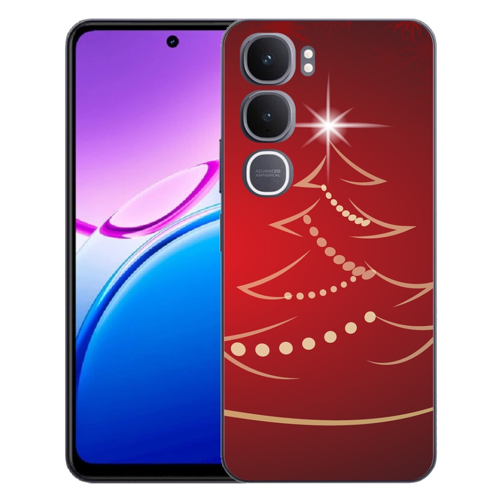 Gélový kryt mmCase na Vivo Y31 5G - kreslený vianočný stromček
