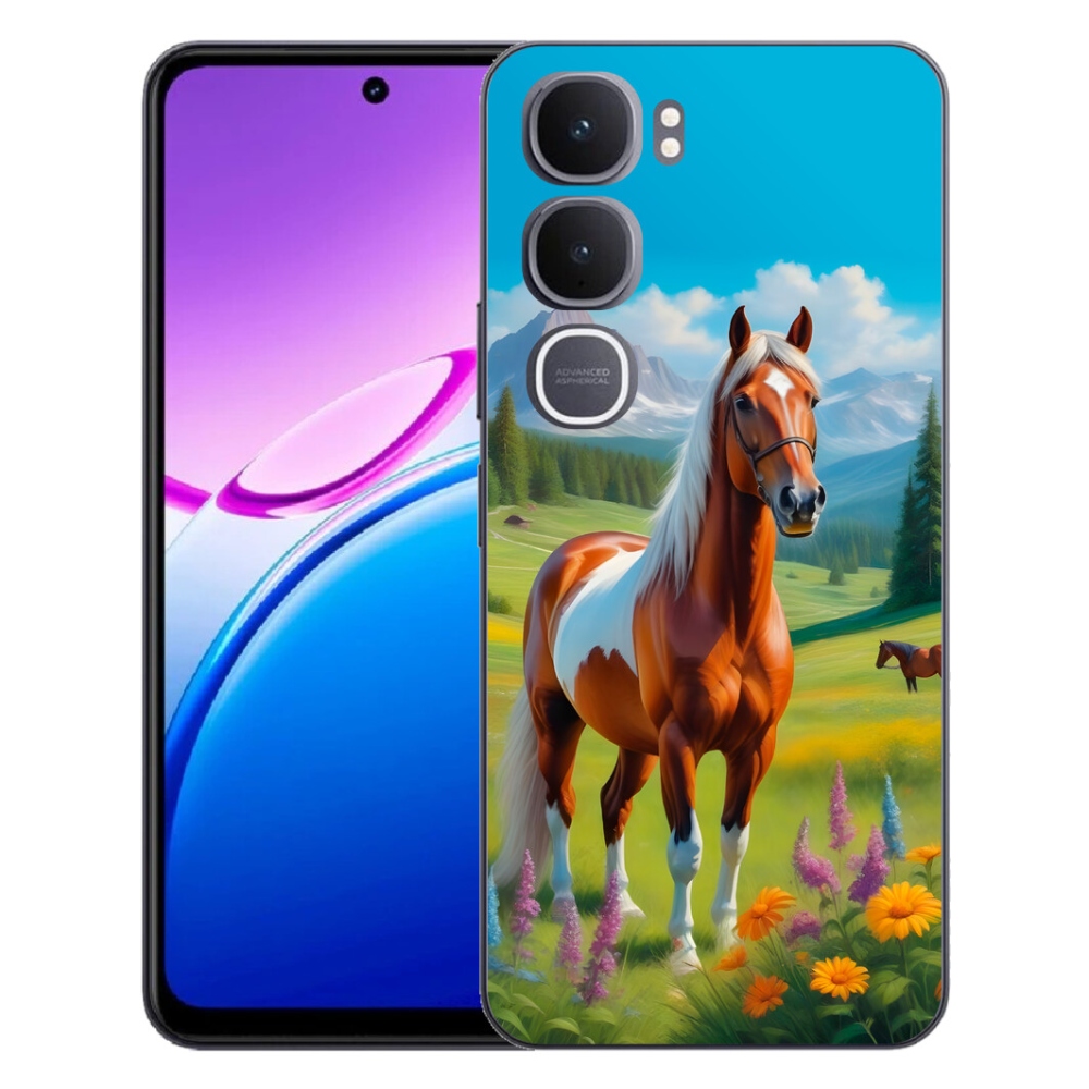 Gélový kryt mmCase na Vivo Y31 5G - kôň na lúke