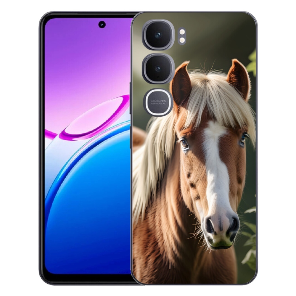 Gélový kryt mmCase na Vivo Y31 5G - kôň so svetlou hrivou