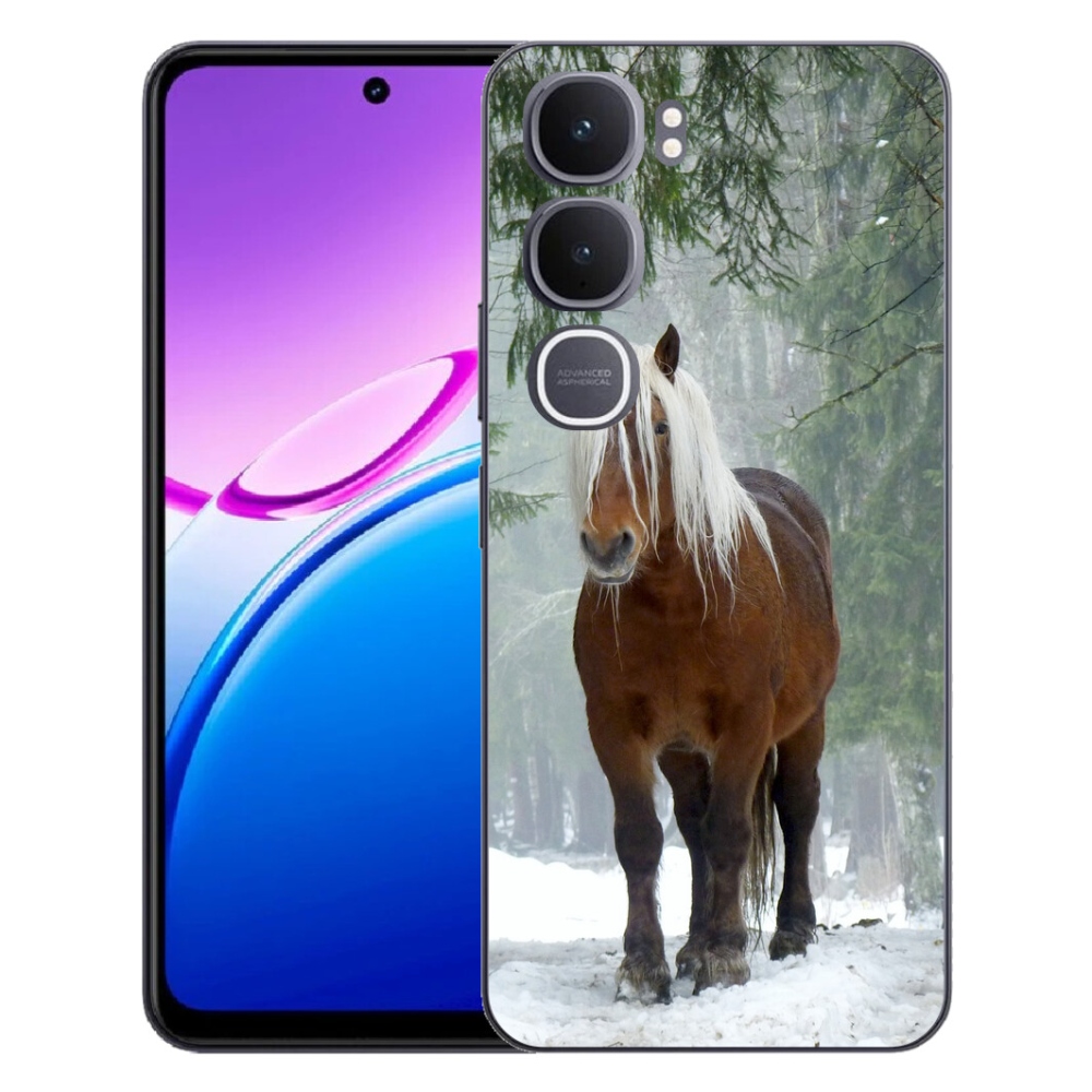 Gélový kryt mmCase na Vivo Y31 5G - kôň v lese
