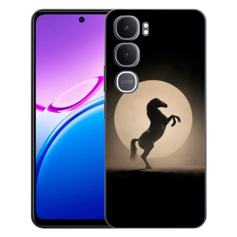 Gélový kryt mmCase na Vivo Y31 5G - kôň v siluete