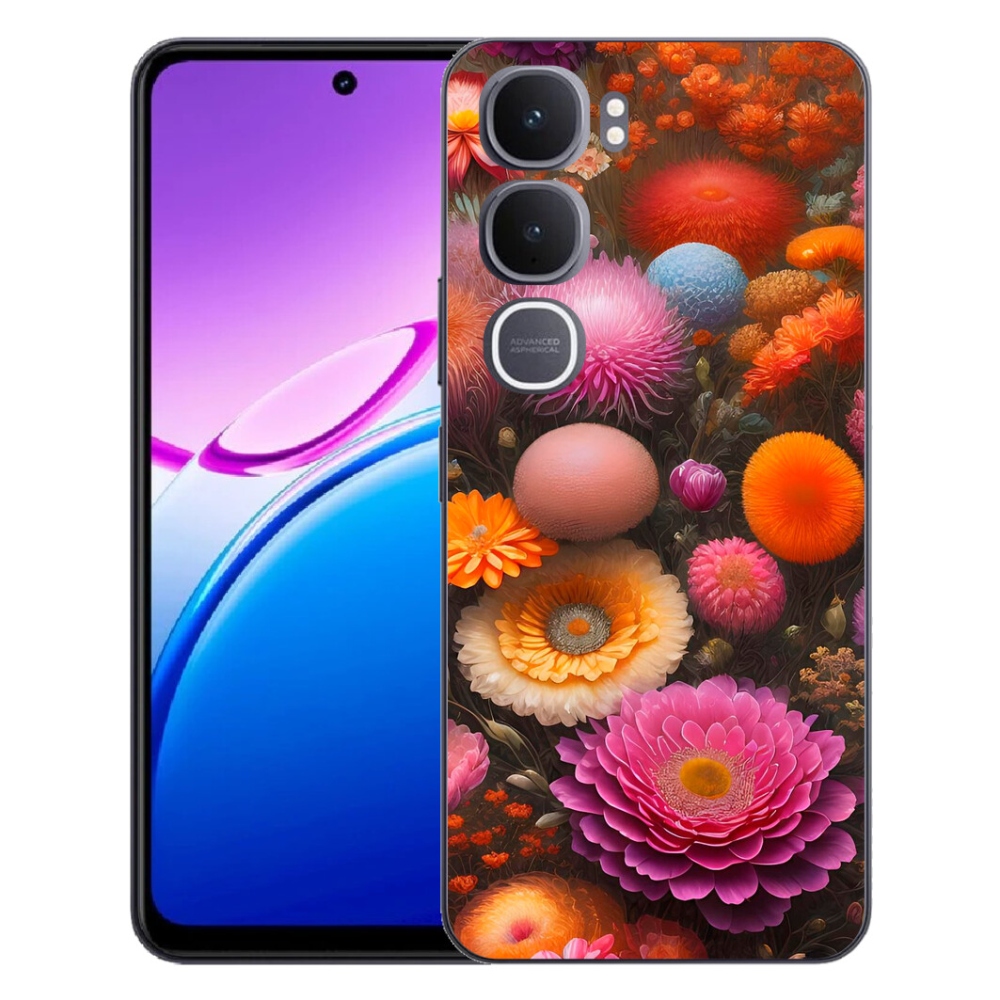 Gélový kryt mmCase na Vivo Y31 5G - kvetinová kompozícia