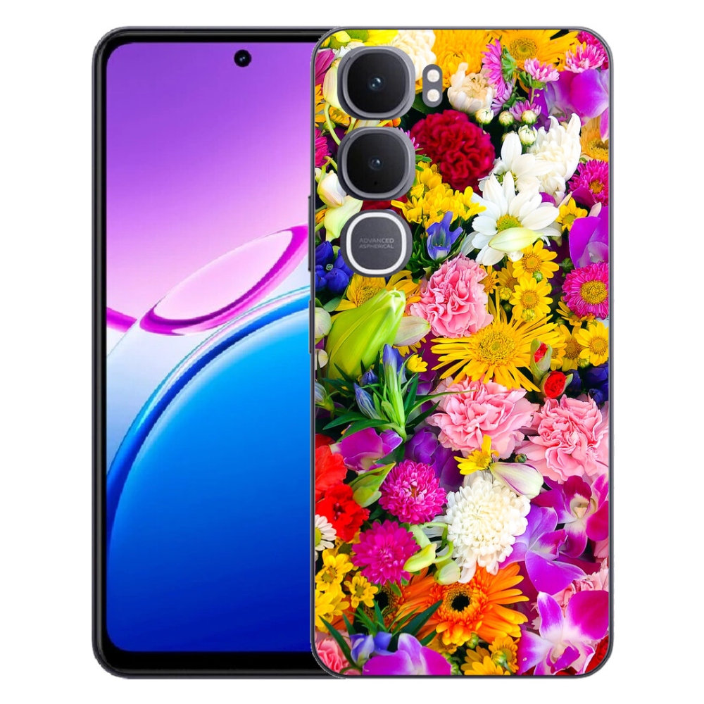 Gélový kryt mmCase na Vivo Y31 5G - kvety 12